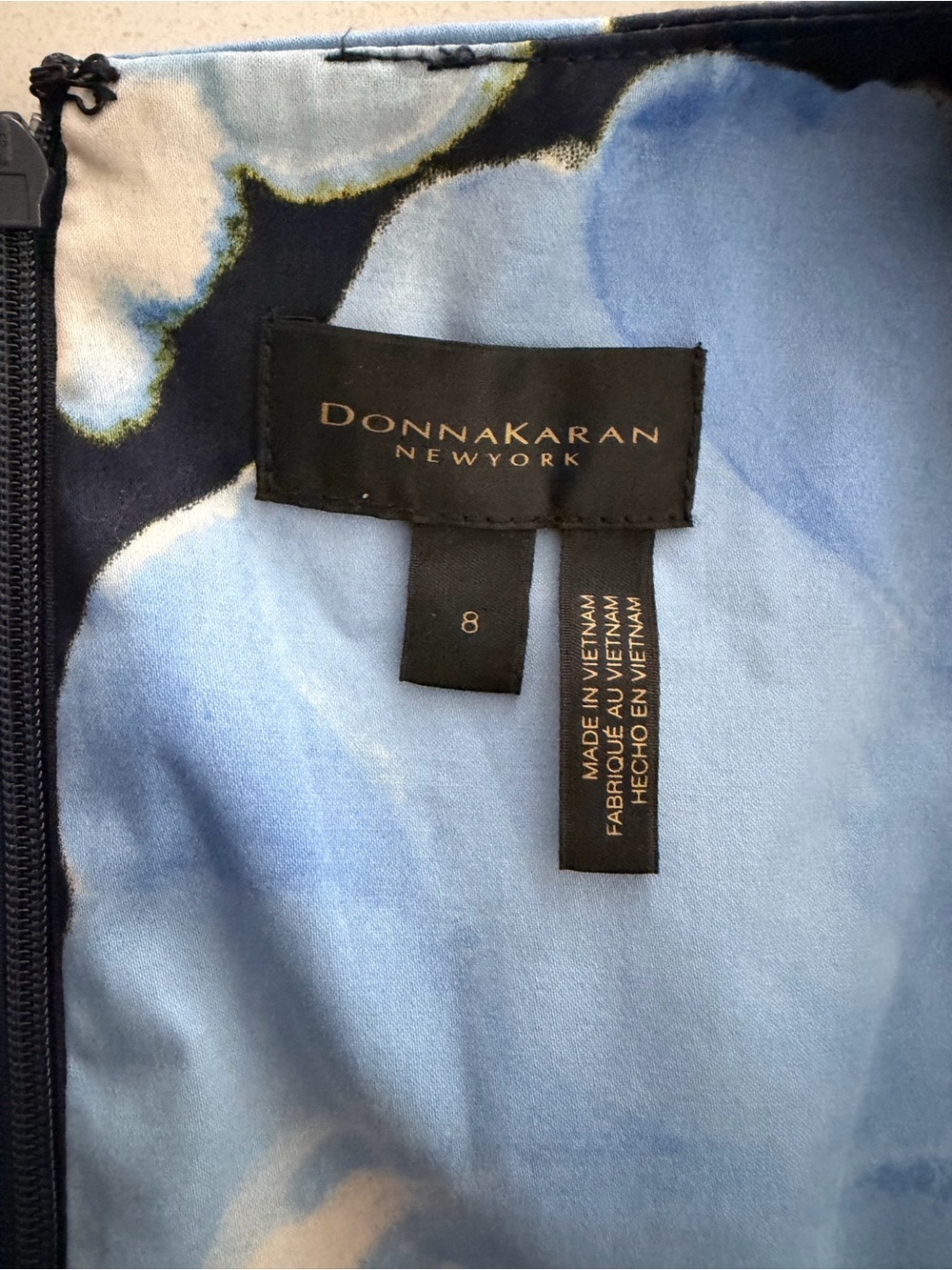 Donna Karan SLEEVELESS WRAP-EFFECT MIDI DRESS Nightfall Size 8 - Picture 7 of 9